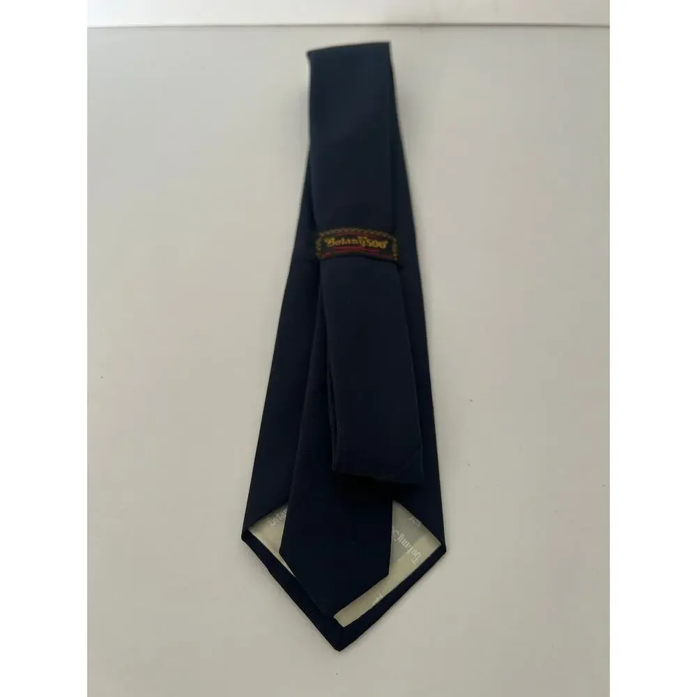 Botany 500 Men's Classic Interview Business Slim Neck Tie Silk Blend Navy Blue